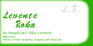 levente roka business card