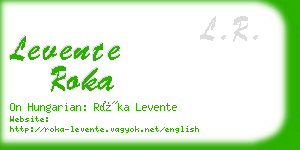 levente roka business card